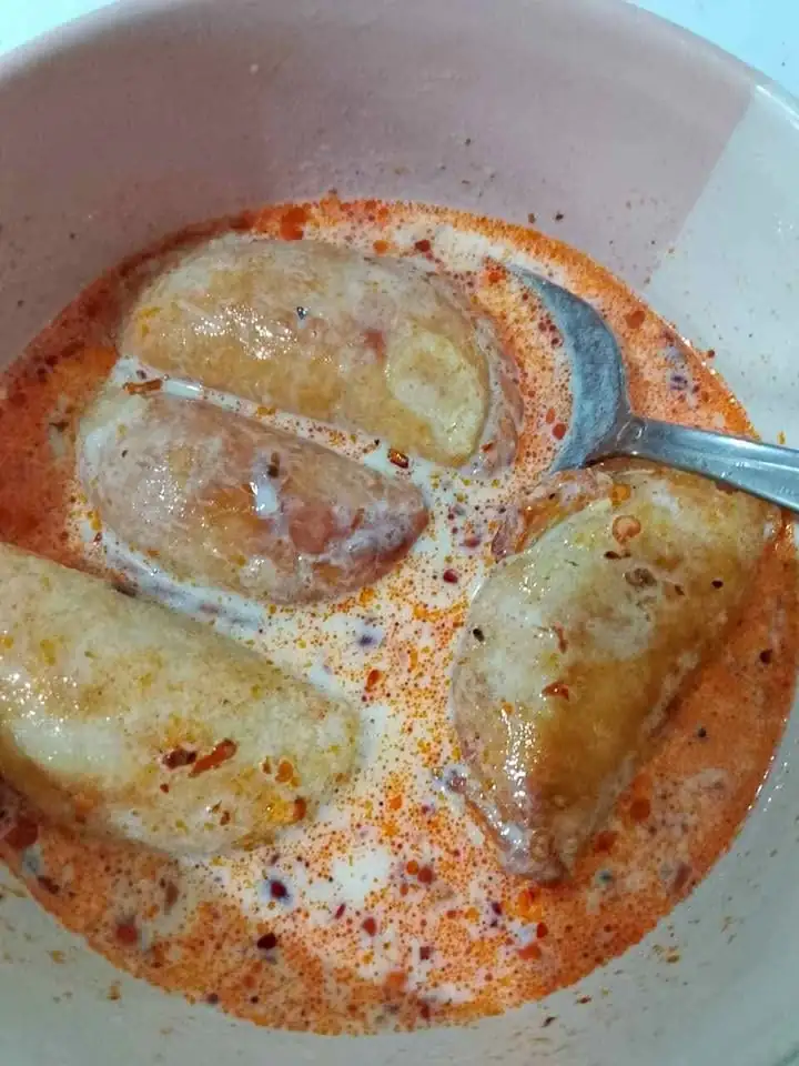 Cireng kuah keju