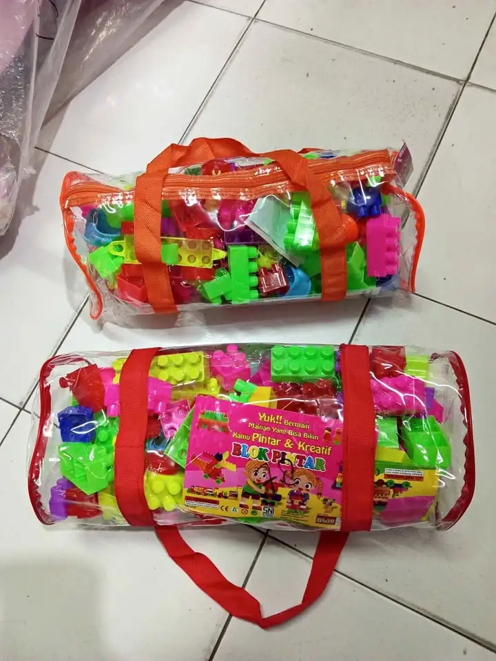 Mainan anak blok Lego tas 108pcs