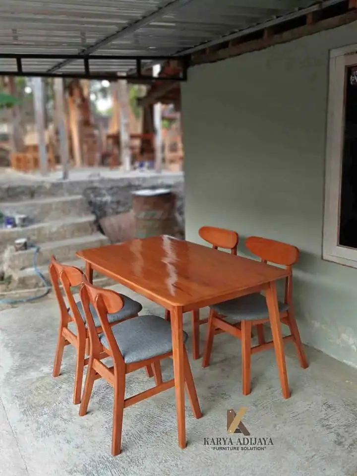 Meja makan Persegi panjang · Stok Ready