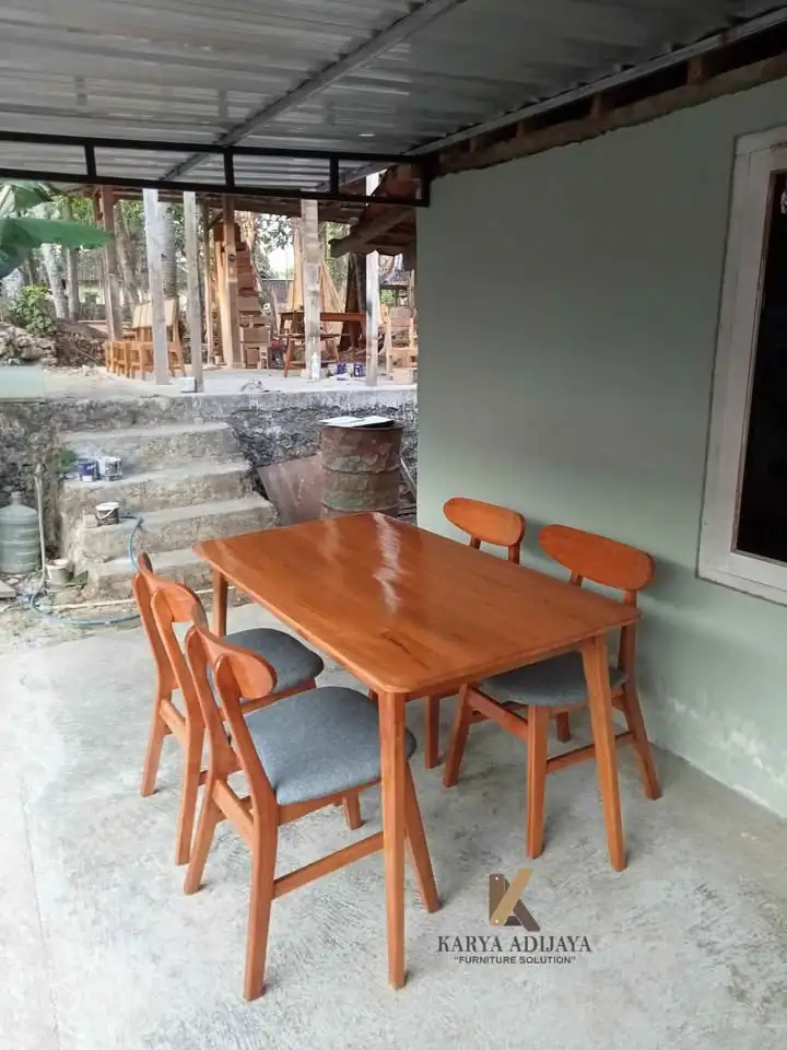 Meja makan Persegi panjang · Stok Ready