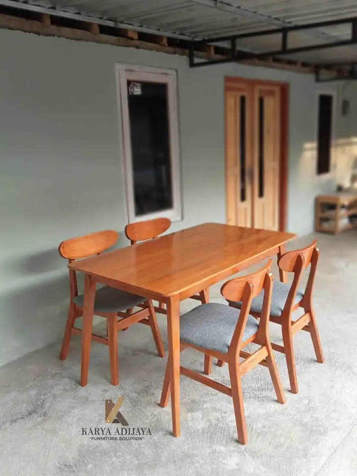 Meja makan Persegi panjang · Stok Ready
