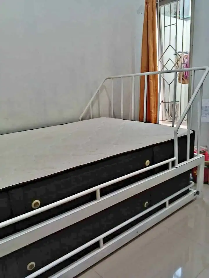 Ranjang double atas bawah ukuran 120X200 handmade besi kuat