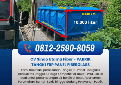 Tangki-FRP-Panel-Fiberglass-10000-Liter-Jawa-Timur-Surabaya-Mojokerto-Jombang-Madiun-Probolinggo-Kediri-Jember-Sidoarjo-Ngawi