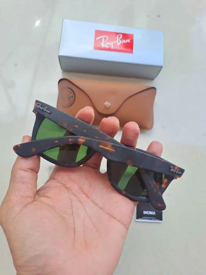 Kacamata rb wayfarer tortoise doff kaca hijau sz 52
