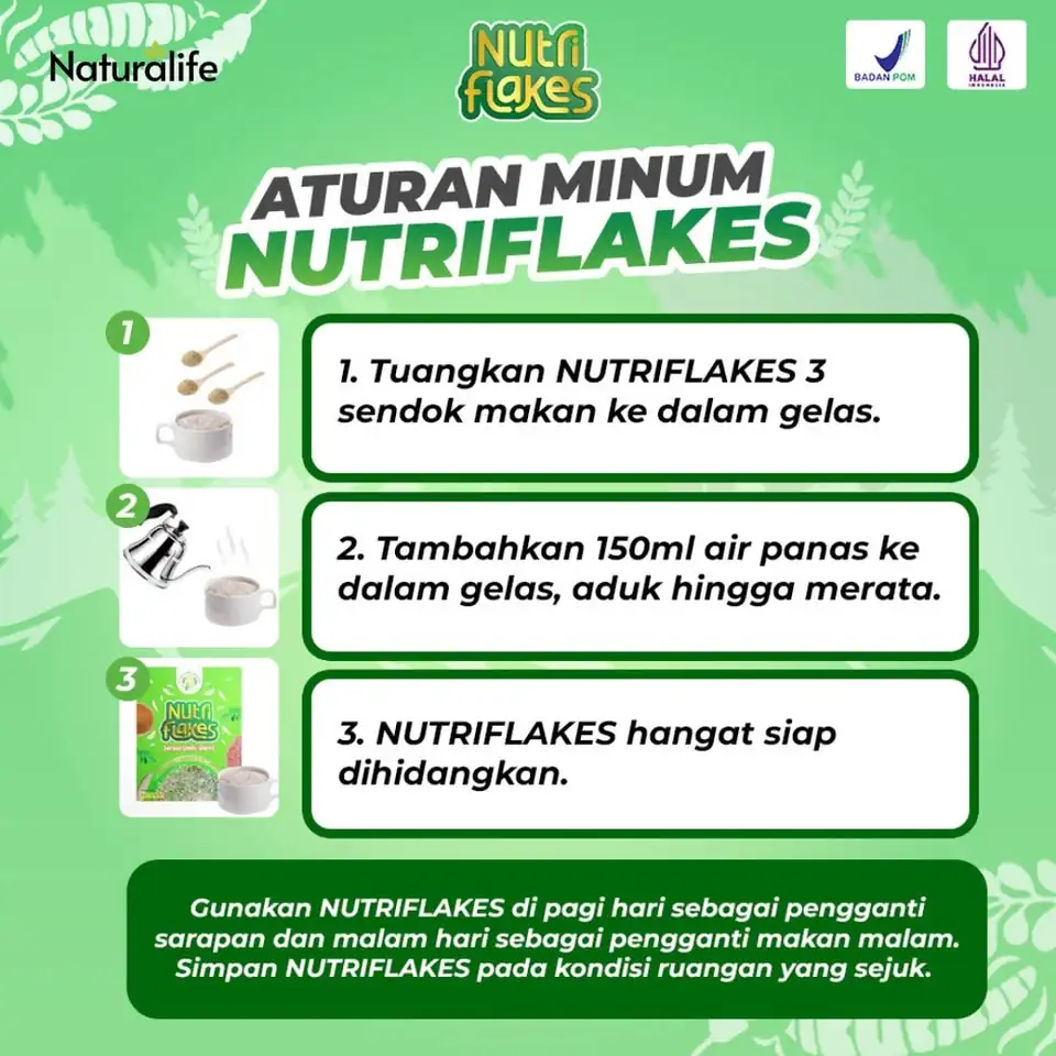 Ready Stock Sereal Nutriflakes solusi lambung sehat ( COD )