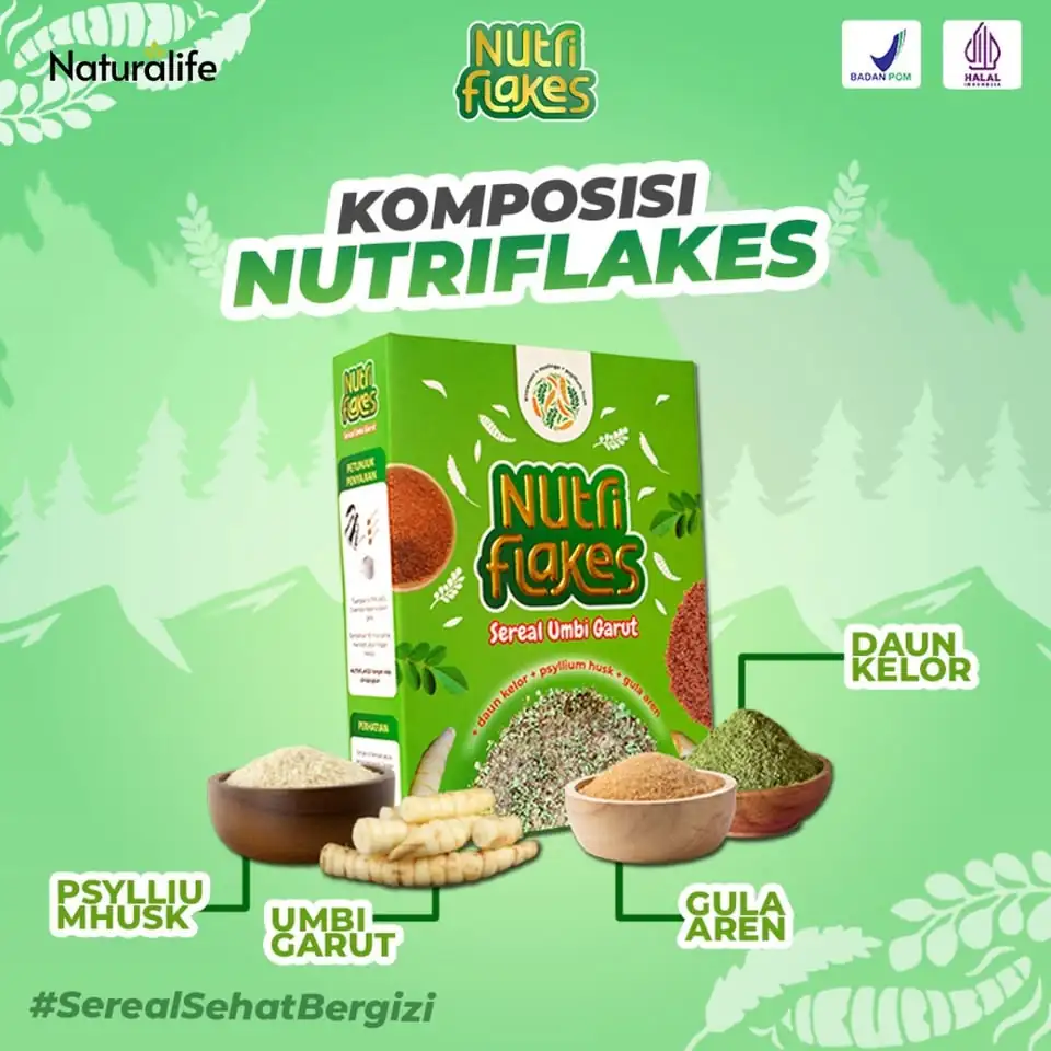 Ready Stock Sereal Nutriflakes solusi lambung sehat ( COD )