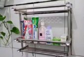 Rak Sudut Kamar Mandi Dinding Minimalis Modern Elegan Murah