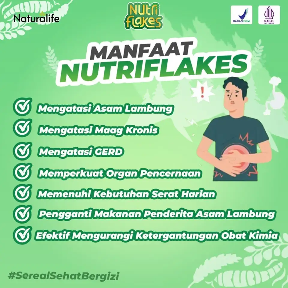 Ready Stock Sereal Nutriflakes solusi lambung sehat ( COD )