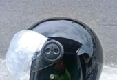 Helm Scoopy hitam busa hitam simpel