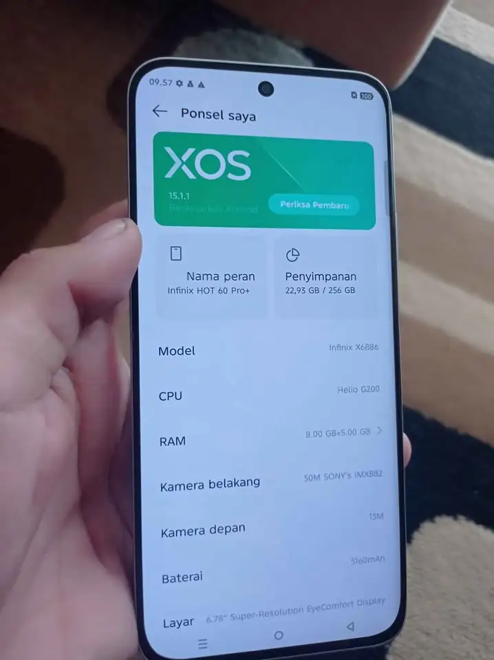 Dijual Infinix HOT 60 pro+ ram 8/256, lengkap fullset, mulus nominus