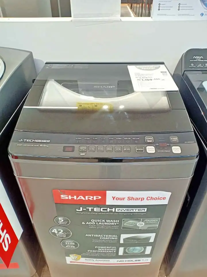 MESIN CUCI SHARP 8,5KG 170 WA TT