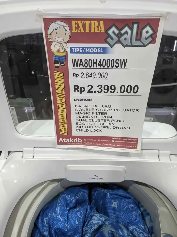 PROMO SPESIAL MESIN CUCI SAMSUNG 8KG, bisa cicil lansung bawa pulang!
