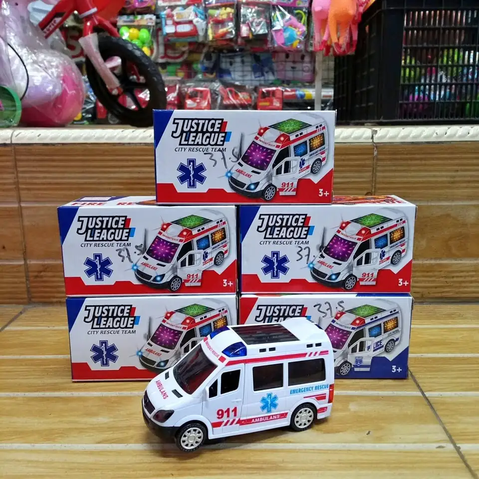 Mainan anak mobil ambulan batre