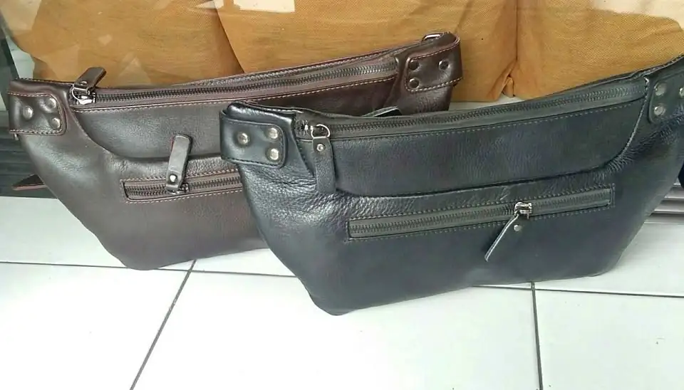 TAS SLEMPANG KULIT SAPI ASLI 100% WAISTBAG KULIT ASLI COD