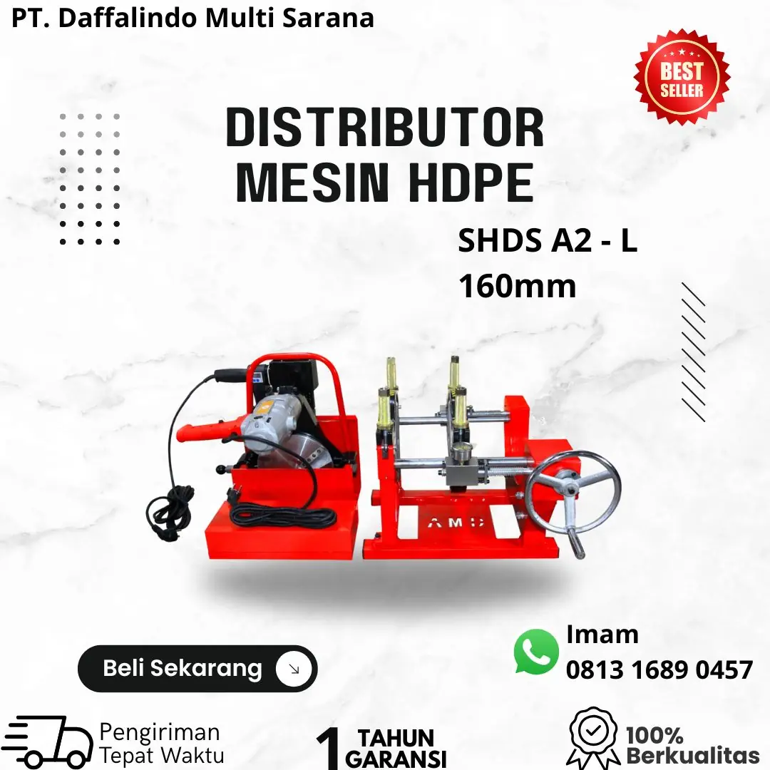 Jual Mesin Las Pipa HDPE Type L SHDS Manual 2 Clamp UK 160mm