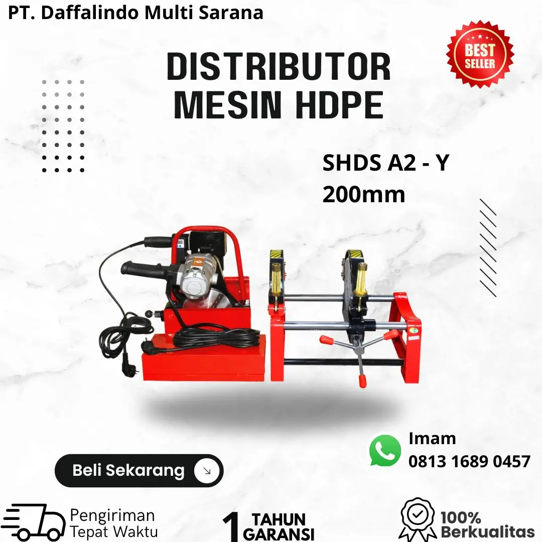 Mesin Pemanas Pipa Hdpe Murah Type Y A2 (8 Inch Atau 200mm)