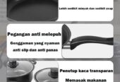 COD-Panci Set Serbaguna Teflon Marble 13 Pcs Cookware Set Tutup Kaca