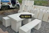 COD Meja cafe taman teras Bahan traso tahan cuaca