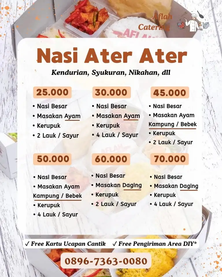 PAKET NASI KENDURI NASI ATER ATER MURAH BANTUL