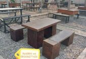 COD Meja cafe taman teras Bahan traso tahan cuaca