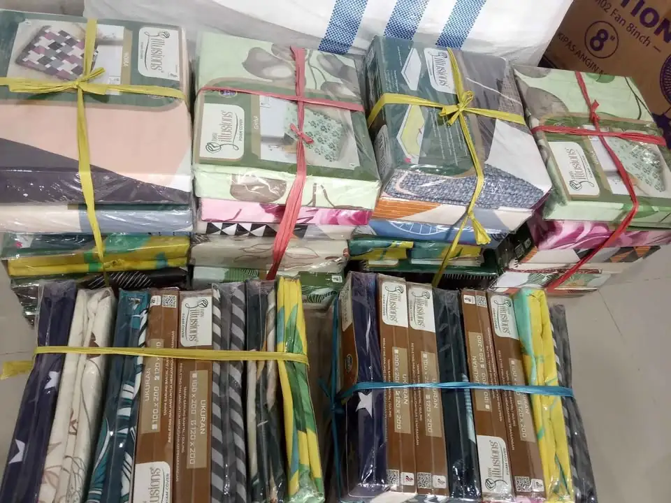 Sarung busa resleting bahan katun motif lengkap