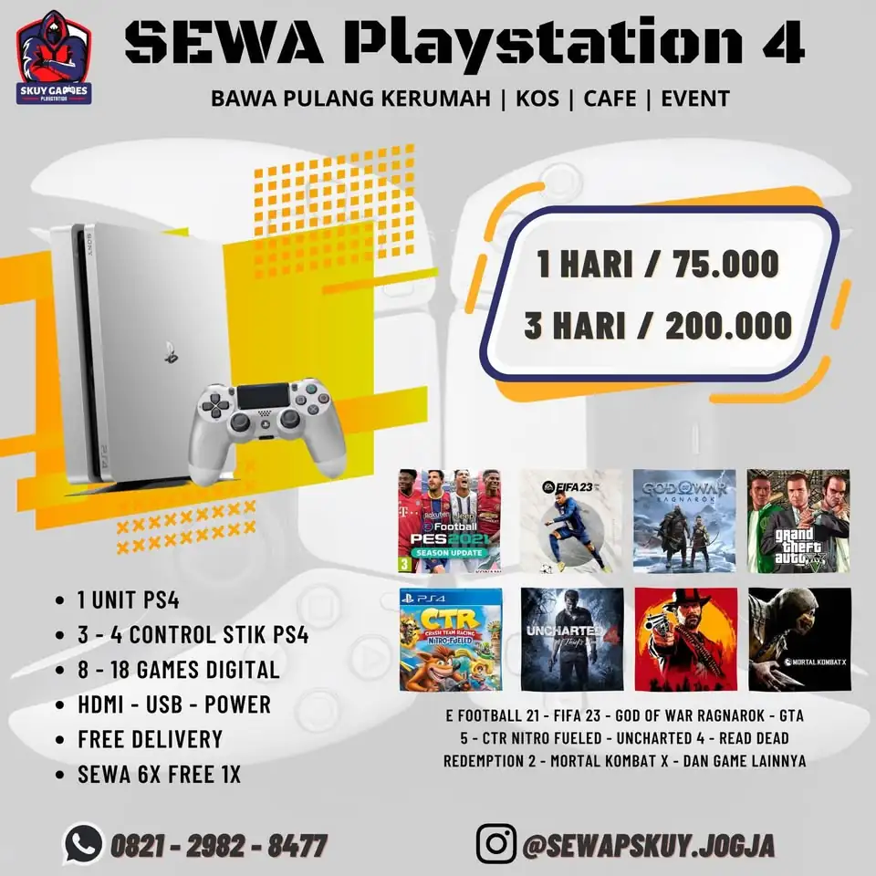 Sewa PlayStation Jogja murah