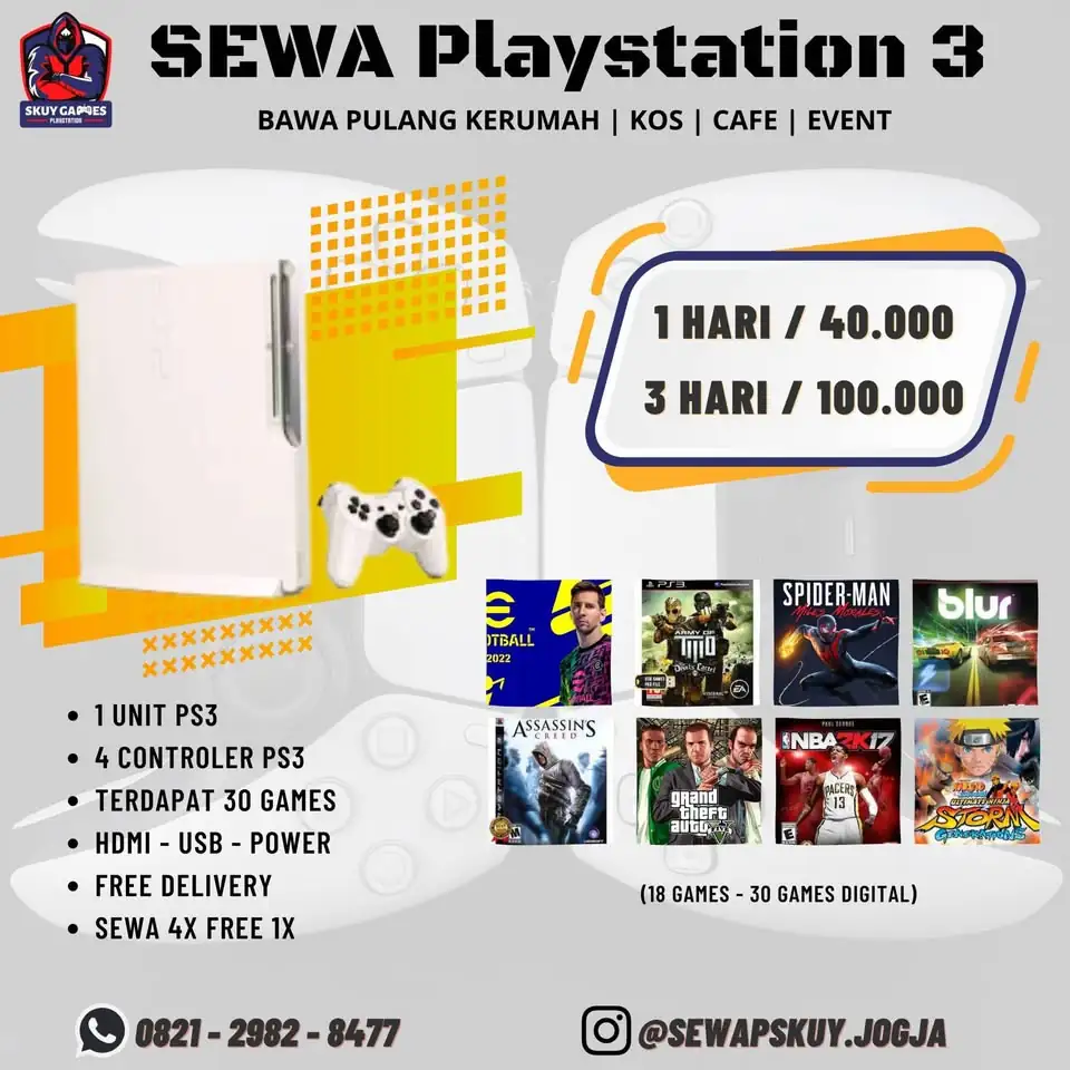 Sewa PlayStation Jogja murah