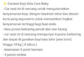 DIJUAL Car seat Baby Rp400.000