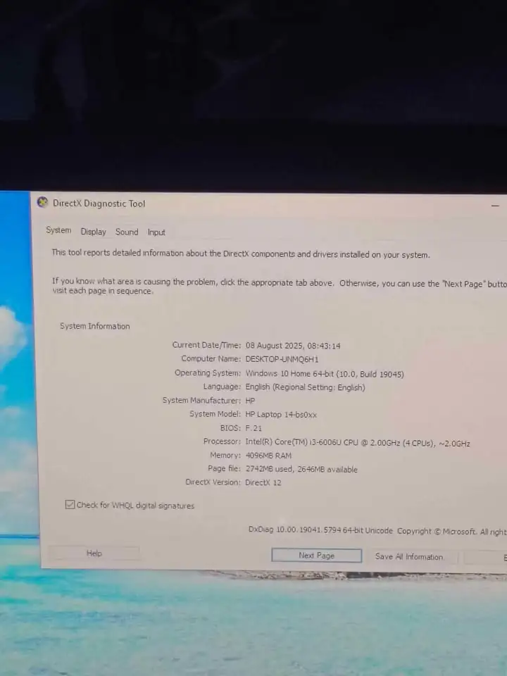 Laptop Slim HP 14-bs016tu Intel Core i3 gen6