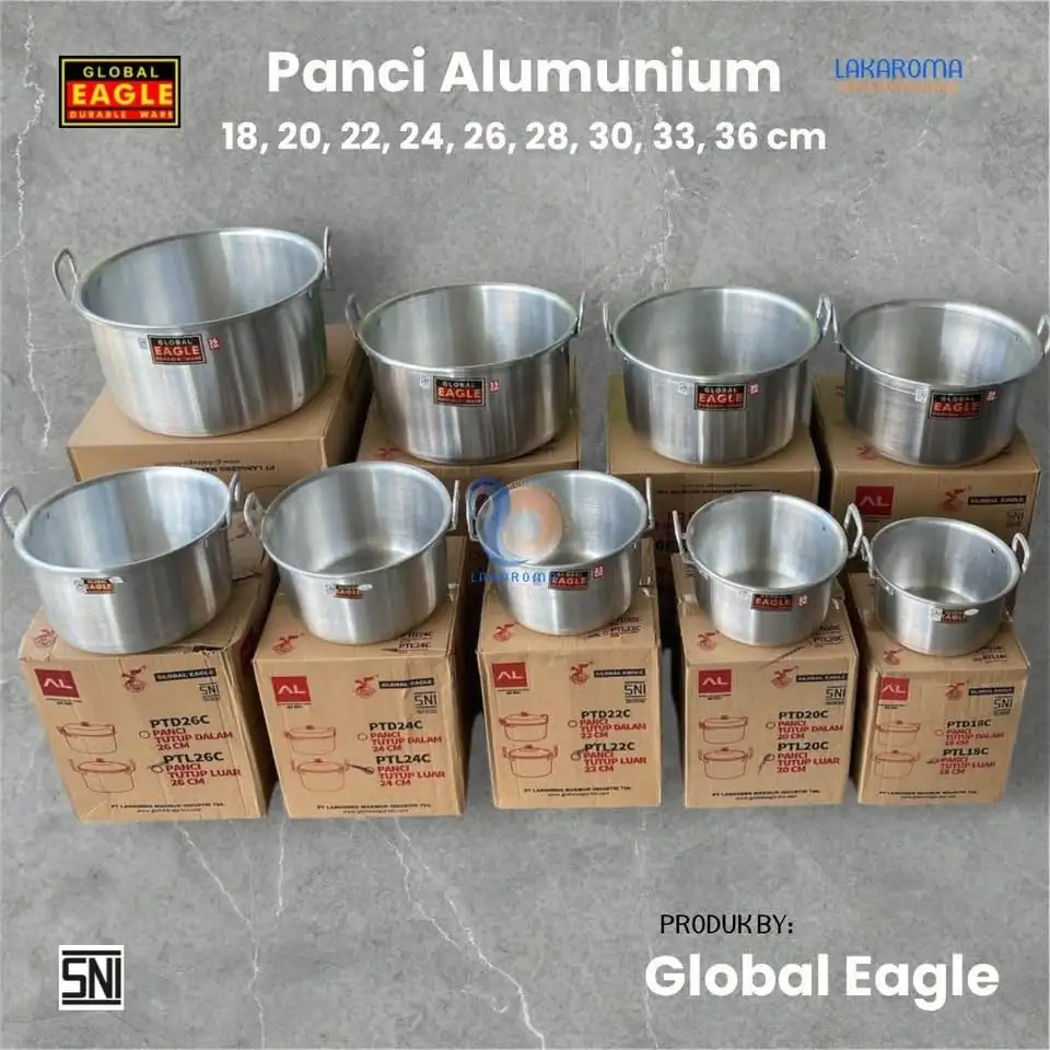 Panci TL Alumunium Original 18, 20, 22, 24, 26, 28, 30, 33, 36