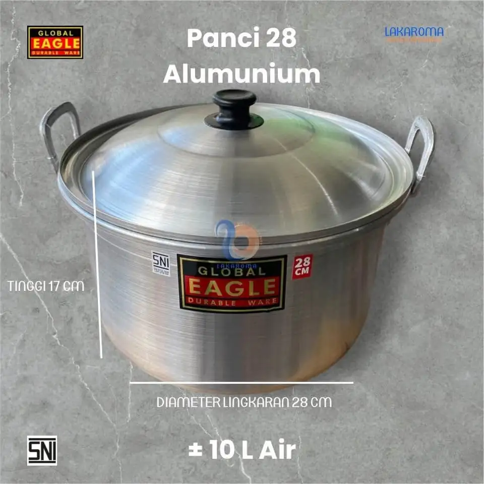 Panci TL Alumunium Original 18, 20, 22, 24, 26, 28, 30, 33, 36