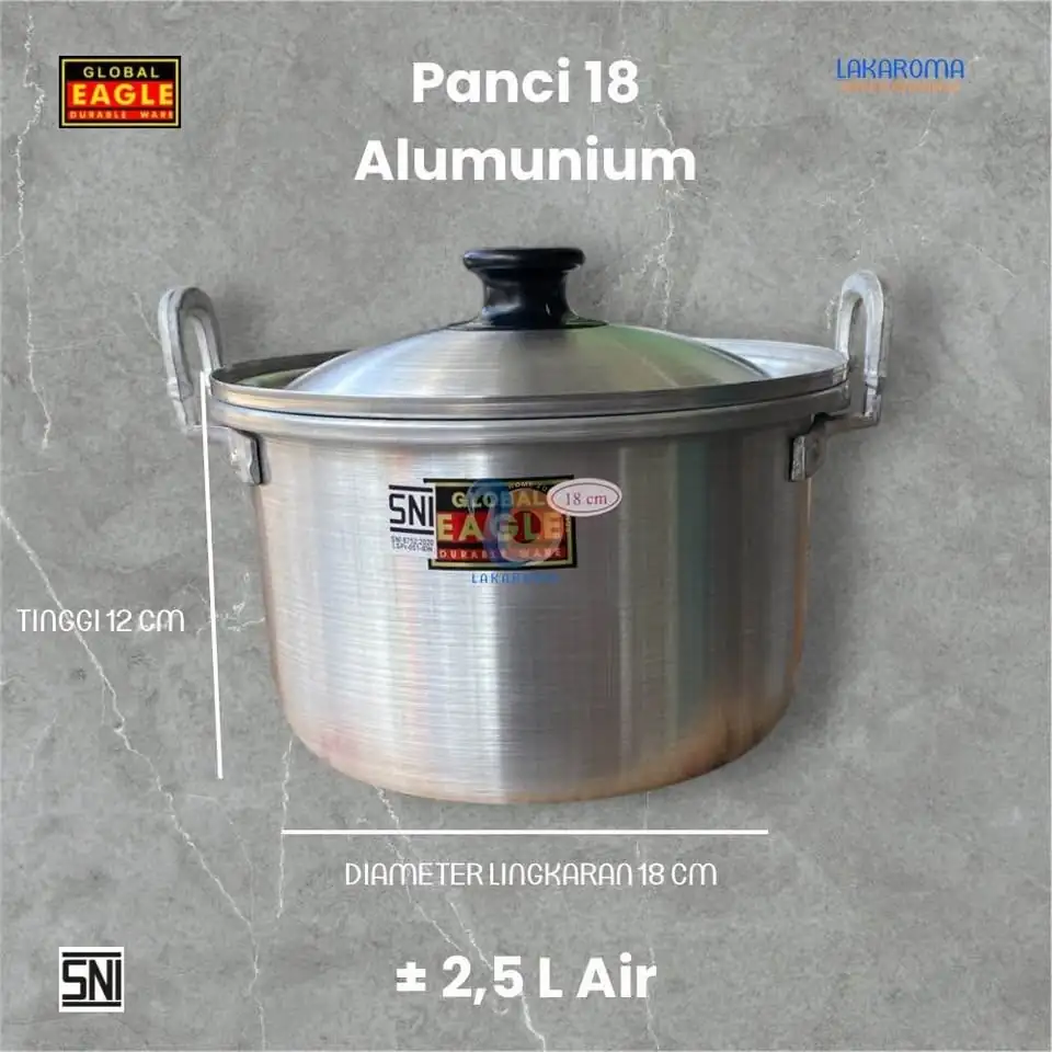 Panci TL Alumunium Original 18, 20, 22, 24, 26, 28, 30, 33, 36