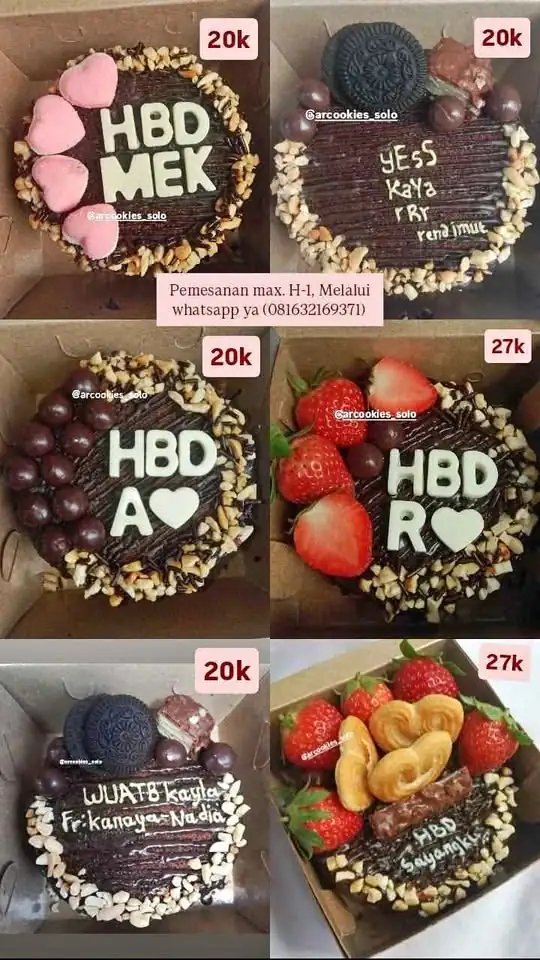 Aneka Brownies Hias, Bolu Tape Panggang, Donat Brownies, Brownies