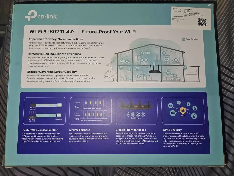 TP-Link Archer AX12 AX1500 Wi-Fi 6 Router Dual Band