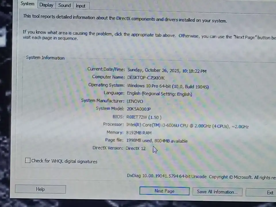 Jual Cepat Laptop Lenovo Thinkpad X270, Core i3 Gen 6, RAM8/HDD500