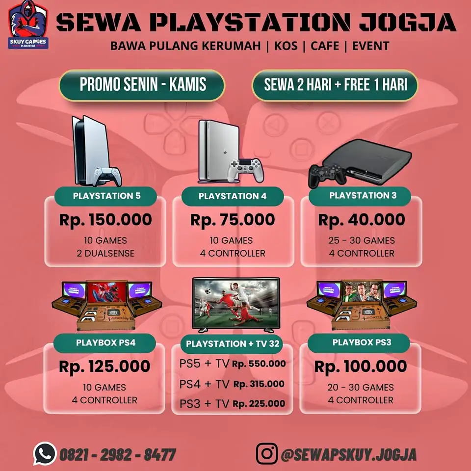 Sewa PlayStation Jogja murah
