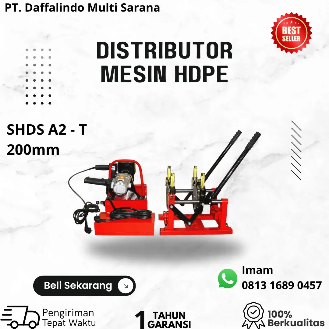 Jual Mesin Las Pipa Hdpe Manual SHDS T UK 200mm Atau 8 Inch