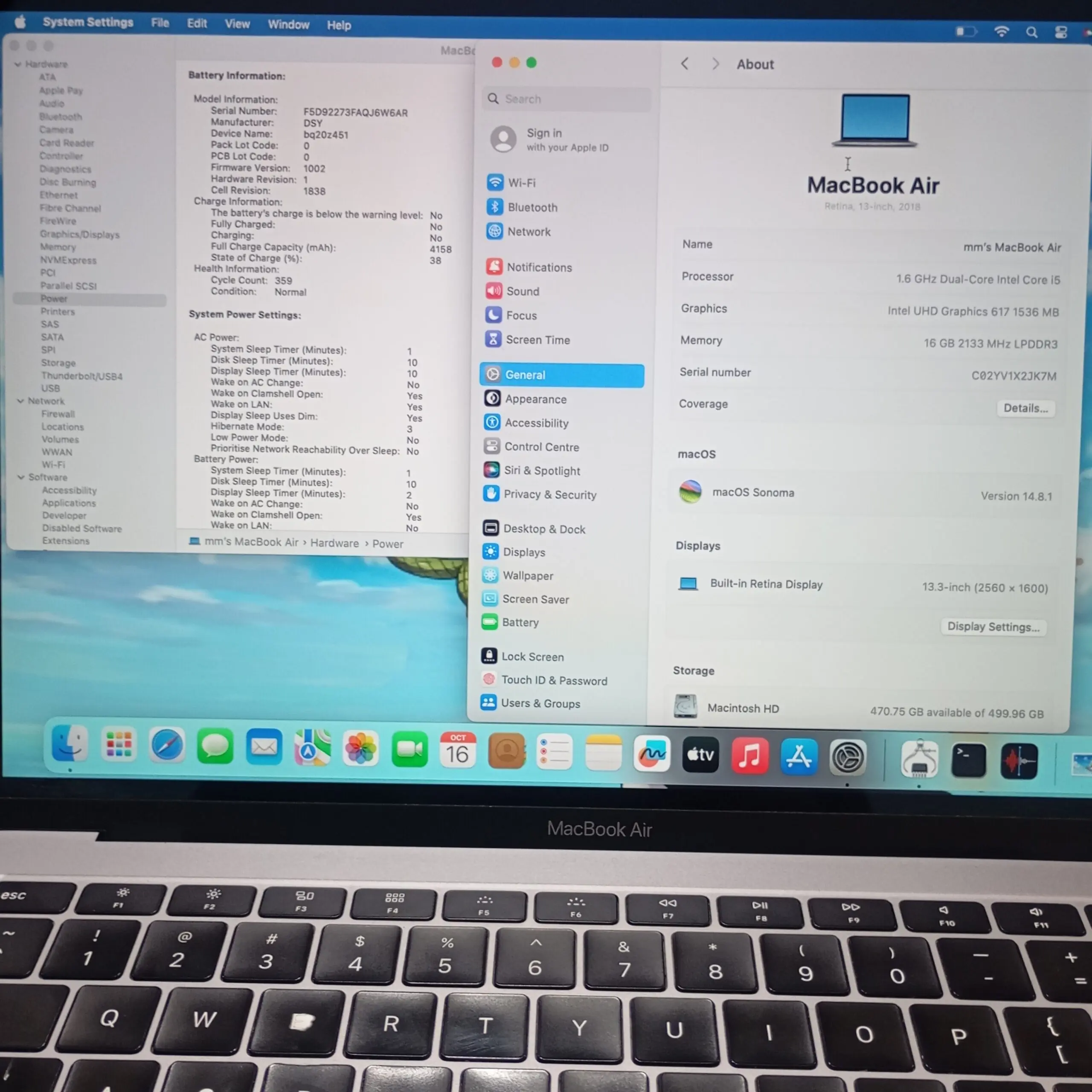 MacBook Air 13” 2018 Intel Core i5 / 16GB RAM / 512GB SSD