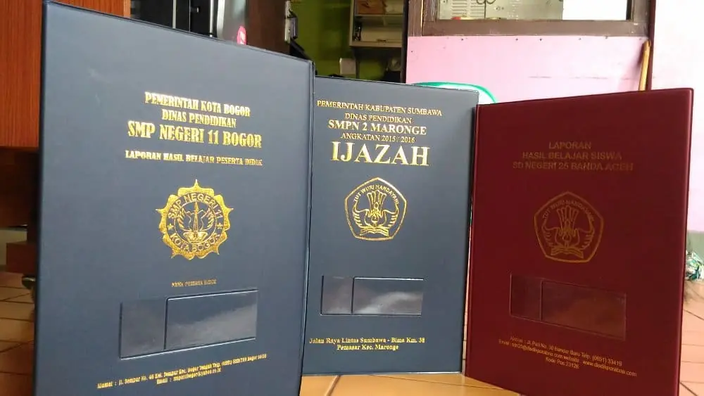 Cover Raport Harga Map Ijazah untuk SMK Blitar
