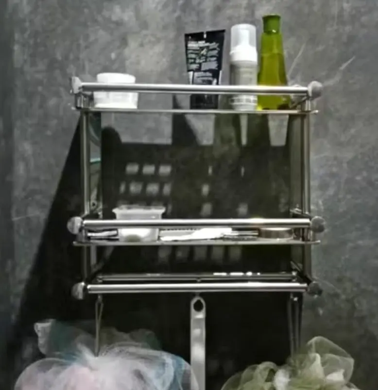 Rak Sudut Kamar Mandi Dinding Minimalis Modern Elegan Murah