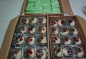 Aneka snack Dadar gulung, martabak mini, tahu bakso
