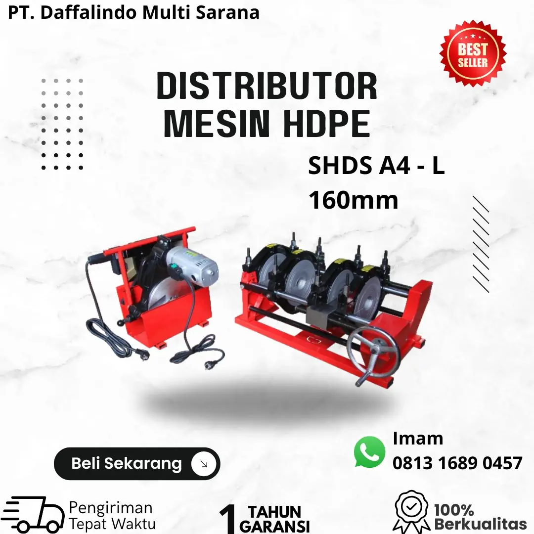 Manual T butt fusion mesin join pipa hdpe 4 clamp 160mm/6 inch