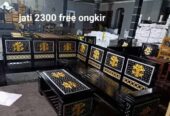 Furniture kursi bahan kayu jati dan mahoni
