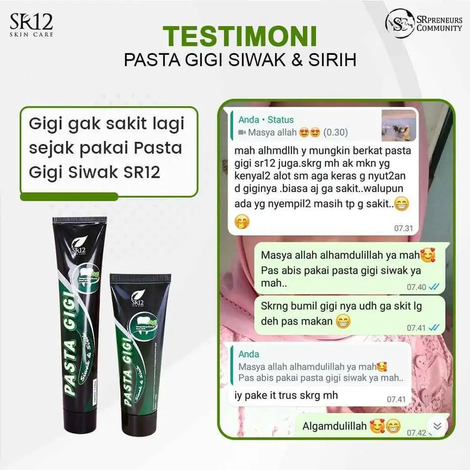 Pasta Gigi Siwak Sirih SR12