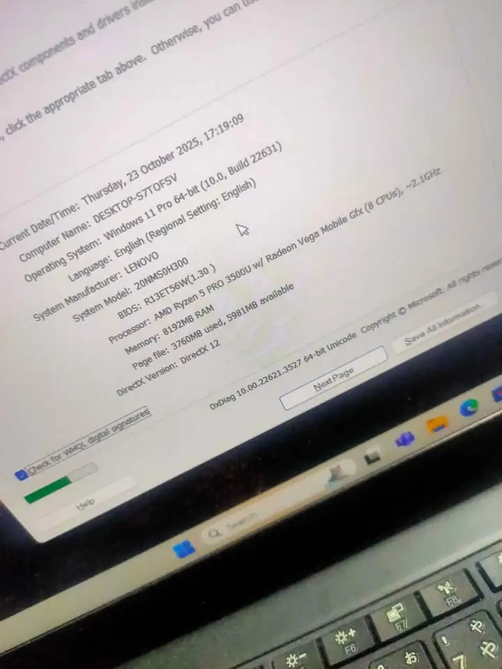 Laptop Lenovo Ryzen 5 PRO