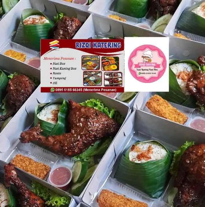 Nasi box ayam bakar / nasi box ayam goreng / nasi bento
