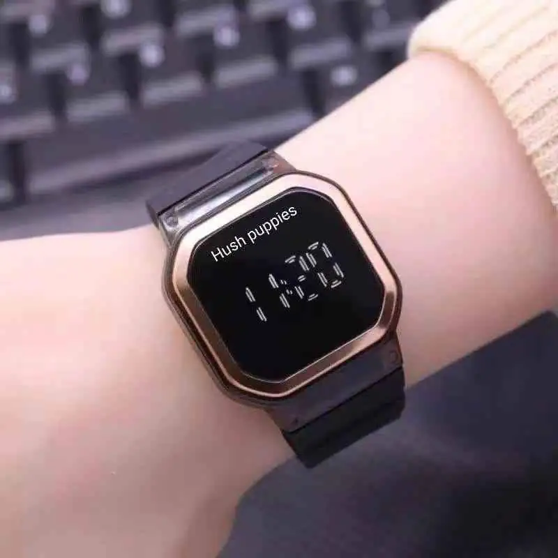 Jam tangan LED Logo hushphupies