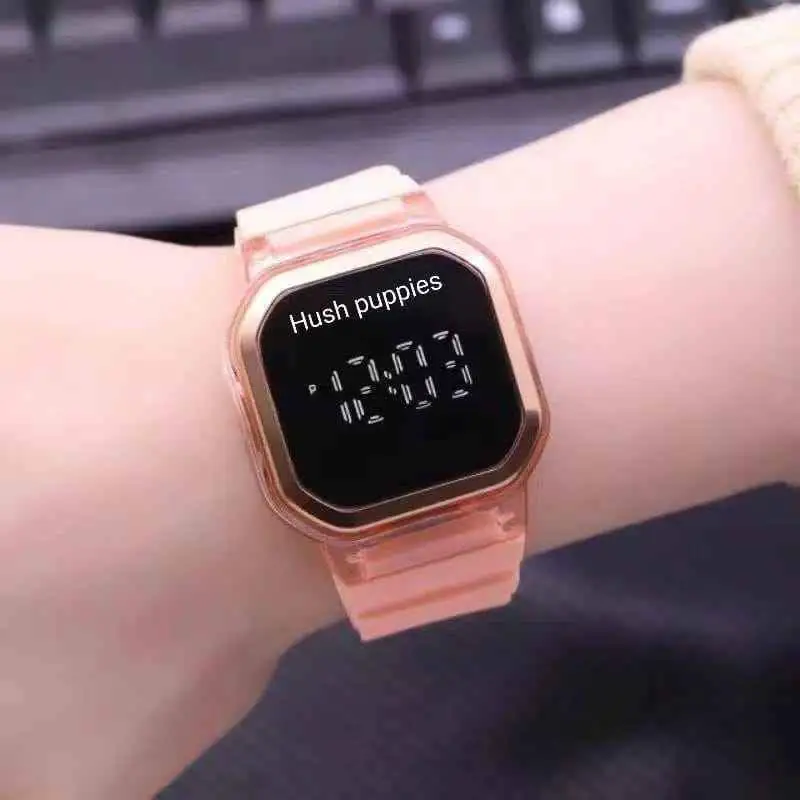 Jam tangan LED Logo hushphupies