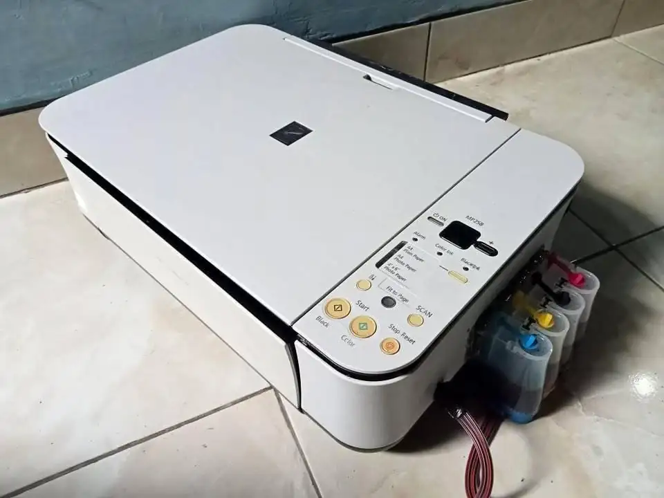 Printer siap pakai harga ekonomis mp 258 bisa print scan dan fotocopy