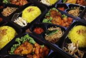 Nasi box ayam bakar / nasi box ayam goreng / nasi bento